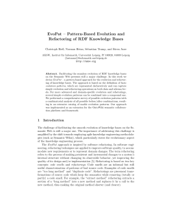 EvoPat &ndash; Pattern-Based Evolution and Refactoring of RDF