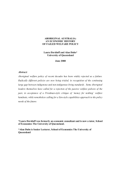 An economic History of Failed Welfare Policy