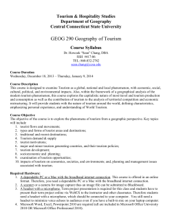 GEOG 290 Syllabus - Central Connecticut State University
