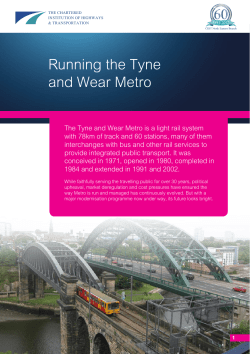 Running the Tyne and Wear Metro