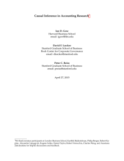 Causal Inference in Accounting Research