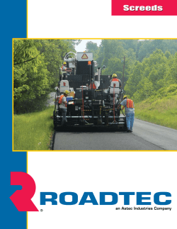 Screeds - Roadtec