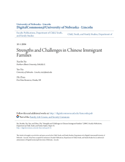 Strengths and Challenges in Chinese Immigrant Families