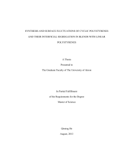 synthesis and surface fluctuations of cyclic polystyrenes and their
