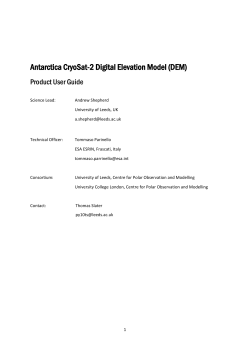 Antarctica CryoSat-2 Digital Elevation Model (DEM)