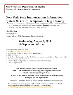 New York State Immunization Information System