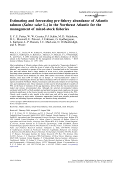 Estimating and forecasting pre-fishery