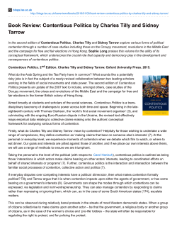 Book Review: Contentious Politics by Charles Tilly and Sidney Tarrow