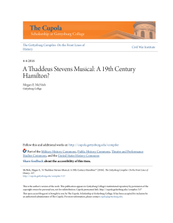 A Thaddeus Stevens Musical: A 19th Century Hamilton?