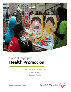 Lesson Plans - Special Olympics