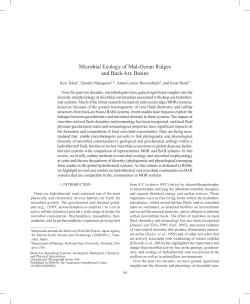Microbial Ecology of Mid-Ocean Ridges and Back-Arc