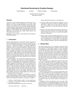 Distributed Rendering for Scalable Displays