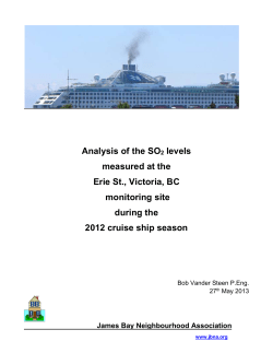 Analysis of the SO2 levels measured at the Erie St., Victoria, BC