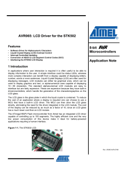 AVR065: LCD Driver for the STK502