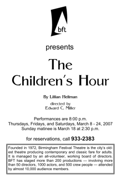 The Children`s Hour Production Program