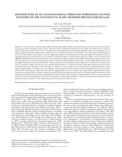 architecture of an aggradational tributary