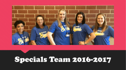 Specials Team 2016-2017