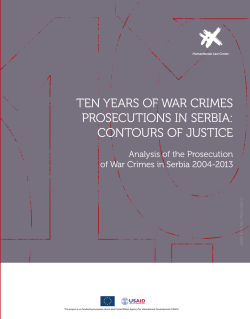 Ten Years of War Crimes Prosecutions in Serbia