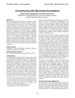 Co-Authoring with Structured Annotations