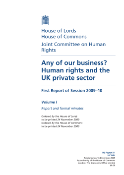 Any of our business? Human rights and the UK private sector