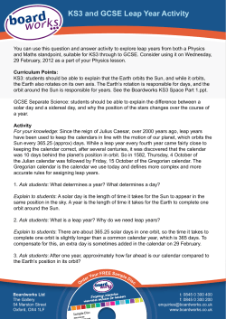 KS3 and GCSE Leap Year Activity