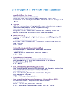 Disability Organisations and Useful Contacts in East Sussex