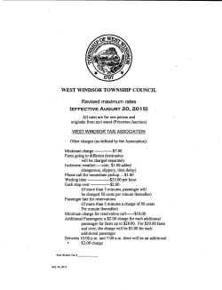Rates - West Windsor Township