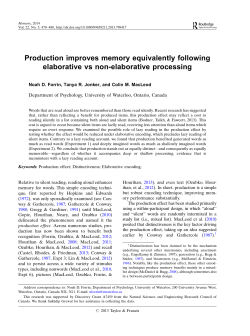 Production improves memory equivalently following