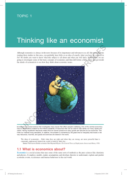 Thinking like an economist