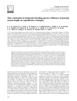 Time constraints in temperatebreeding species: influence of growing