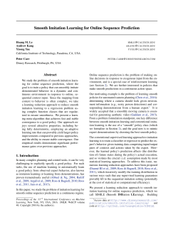 Smooth Imitation Learning for Online Sequence