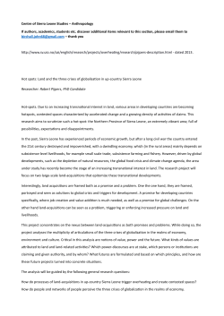 Anthropology 3 - UNIMAK - the University of Makeni, Sierra Leone