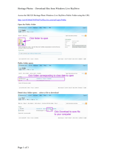 Access the SKCGS Heritage Photo Windows Live SkyDrive Public Fo