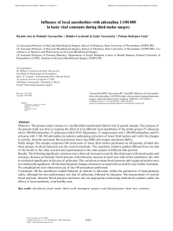 7. Vasconcellos RJH, Vasconcelos BC, Gen&uacute; PR. Influence of local