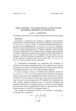 H.C. Hamaker, "The London-van der Waals attraction