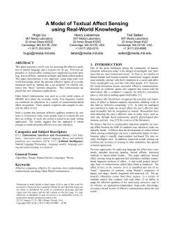 A Model Of Textual Affect Sensing using Real
