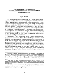 Constructions of Race in Modern Supreme Court Decisions