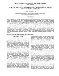 effect of induced mutation for varietal improvement in some local