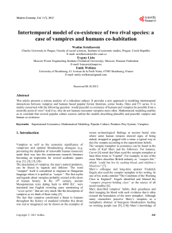 a case of vampires and humans co-habitation