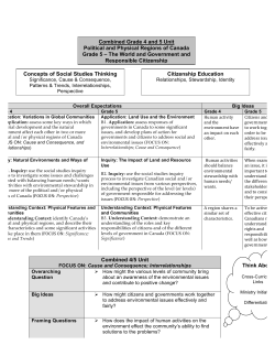 Combined Grade 4 and 5 Unit Political and Physical Regions of