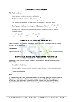 coordinate geometry rational algebraic functions sketching