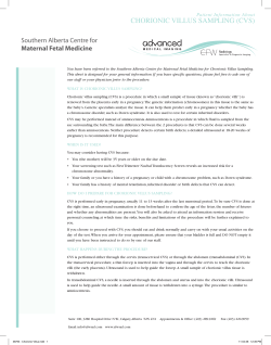 chorionic villus sampling (cvs)