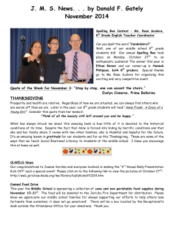 November 2014 - Jericho Middle School