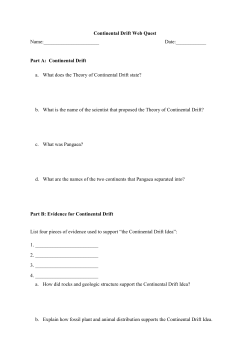 Continental Drift Web Quest Name: Date:______ Part A