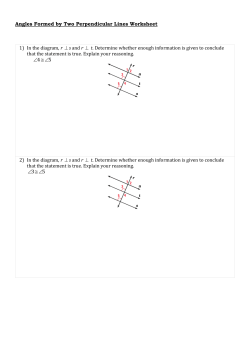 Angles Formed by Two Perpendicular Lines