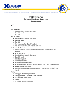 2015-2016 School Year Mariemont High School Supply Lists (by