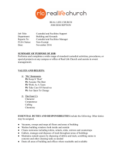 Custodial and Facilities Support