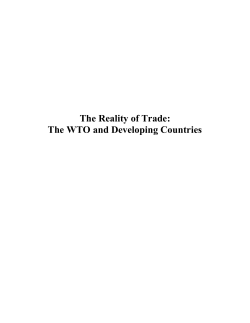 The Reality of Trade: The WTO and Developing Countries