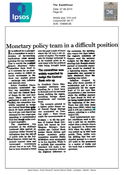 Monetary policy team in a difficult position