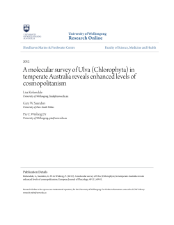 A molecular survey of Ulva (Chlorophyta) in